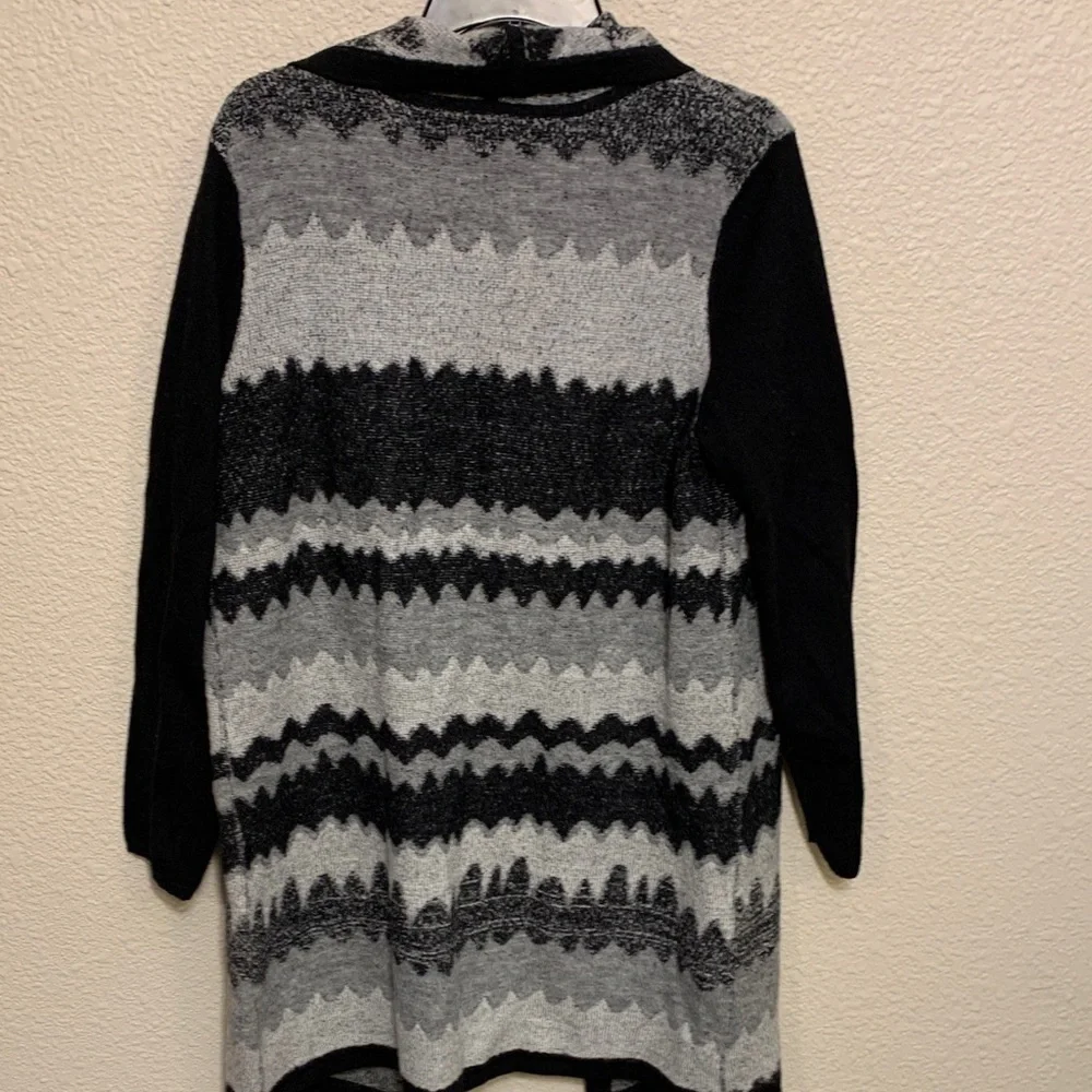 Laura Ashley long cardigan sz L wool blend winter fall preppy career work church